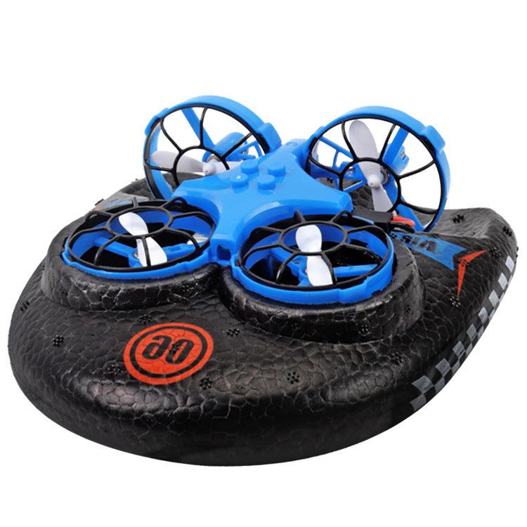 RC Boat Water Land And Air Four-Axis Hovercraft Three-in-one Multi-function Toy One-button Tumbling Mini Drone - GIFTS EMPORIUM