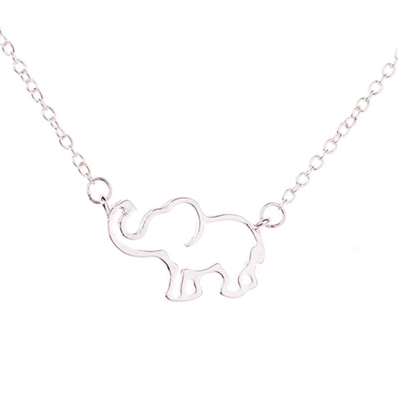 Elephant pendant necklace lucky hollow like clavicle chain - GIFTS EMPORIUM