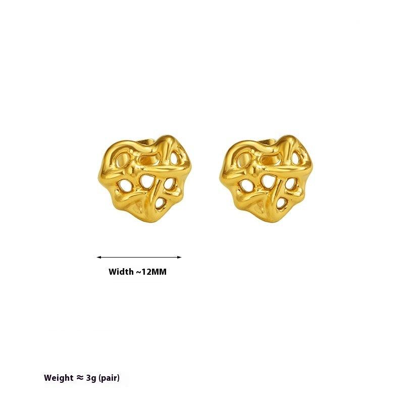 Winding Heart Stainless Steel Studs Female Niche - GIFTS EMPORIUM