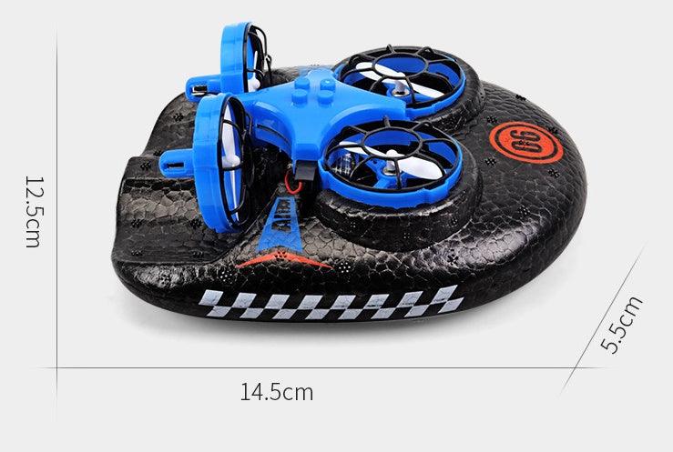 RC Boat Water Land And Air Four-Axis Hovercraft Three-in-one Multi-function Toy One-button Tumbling Mini Drone - GIFTS EMPORIUM