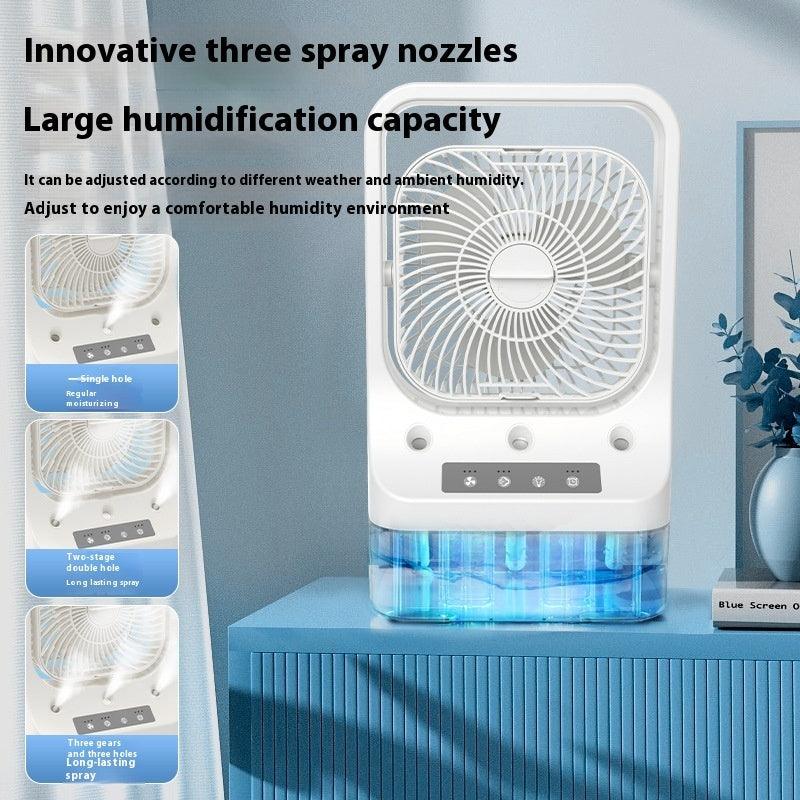 Household Cooling Fan Usb Rechargeable Head Adjustable Water Cooled Air Conditioning Tank Low Noise - GIFTS EMPORIUM