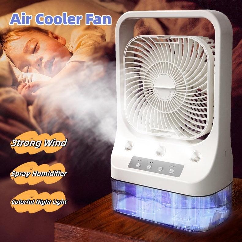 Household Cooling Fan Usb Rechargeable Head Adjustable Water Cooled Air Conditioning Tank Low Noise - GIFTS EMPORIUM