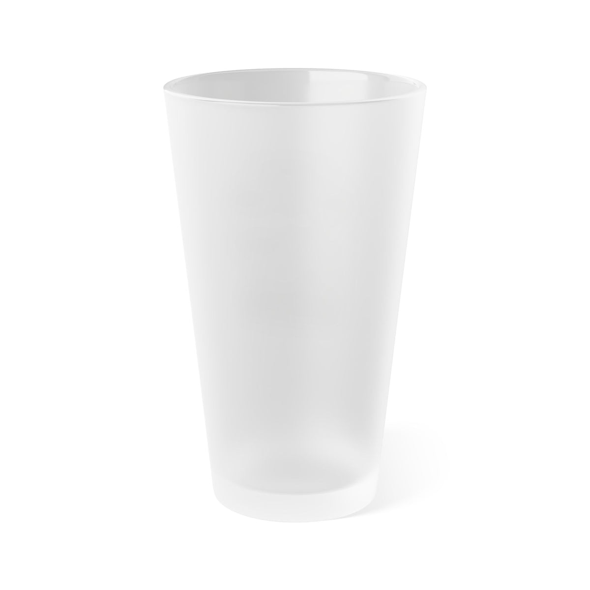 Frosted Pint Glass – "I Don’t Rise & Shine, I Caffeinate & Hope for the Best" 16oz