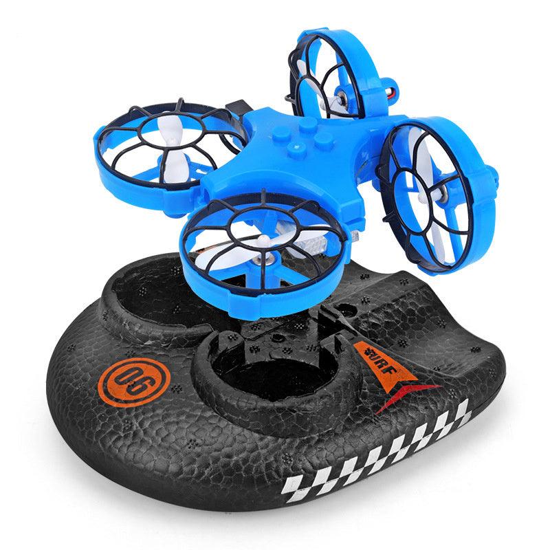 RC Boat Water Land And Air Four-Axis Hovercraft Three-in-one Multi-function Toy One-button Tumbling Mini Drone - GIFTS EMPORIUM