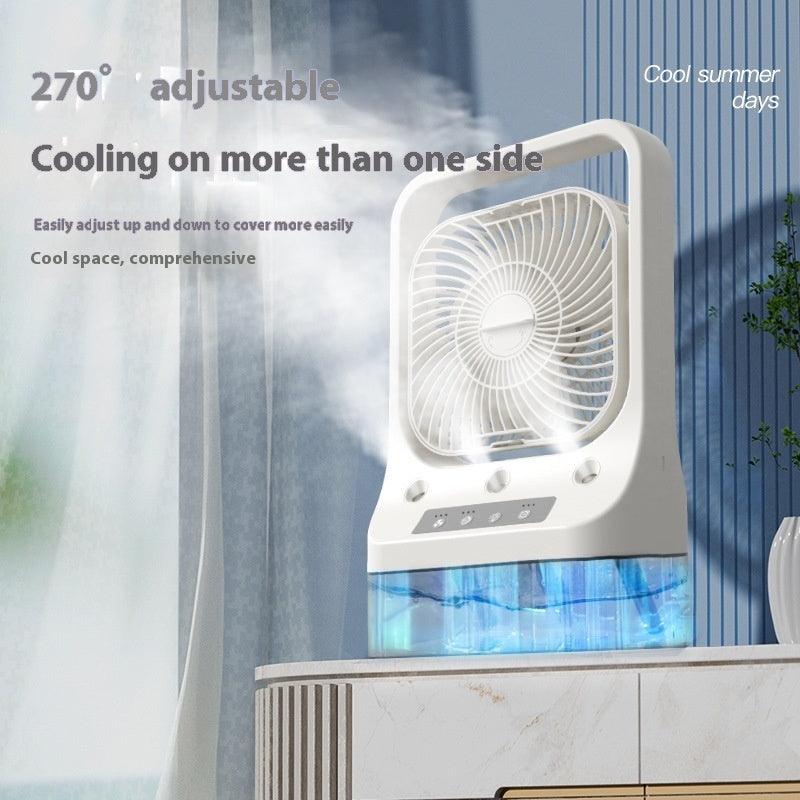 Household Cooling Fan Usb Rechargeable Head Adjustable Water Cooled Air Conditioning Tank Low Noise - GIFTS EMPORIUM