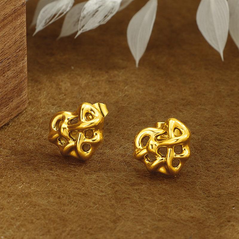 Winding Heart Stainless Steel Studs Female Niche - GIFTS EMPORIUM