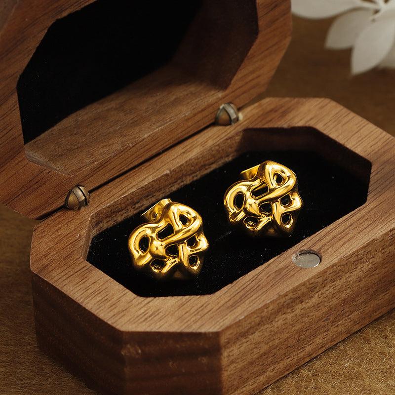 Winding Heart Stainless Steel Studs Female Niche - GIFTS EMPORIUM