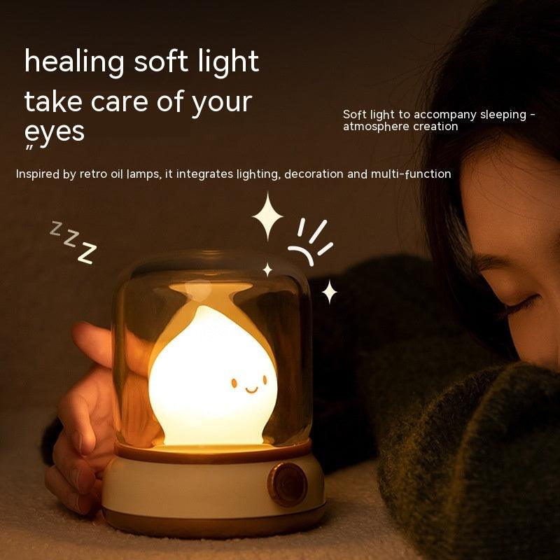 Retro Small Night Lamp Bedroom Mini Desktop LED Cute Night Lamp-USB Rechargeable Portable Cartoon Table Lamp For Coffee Bar-Home Decor - GIFTS EMPORIUM
