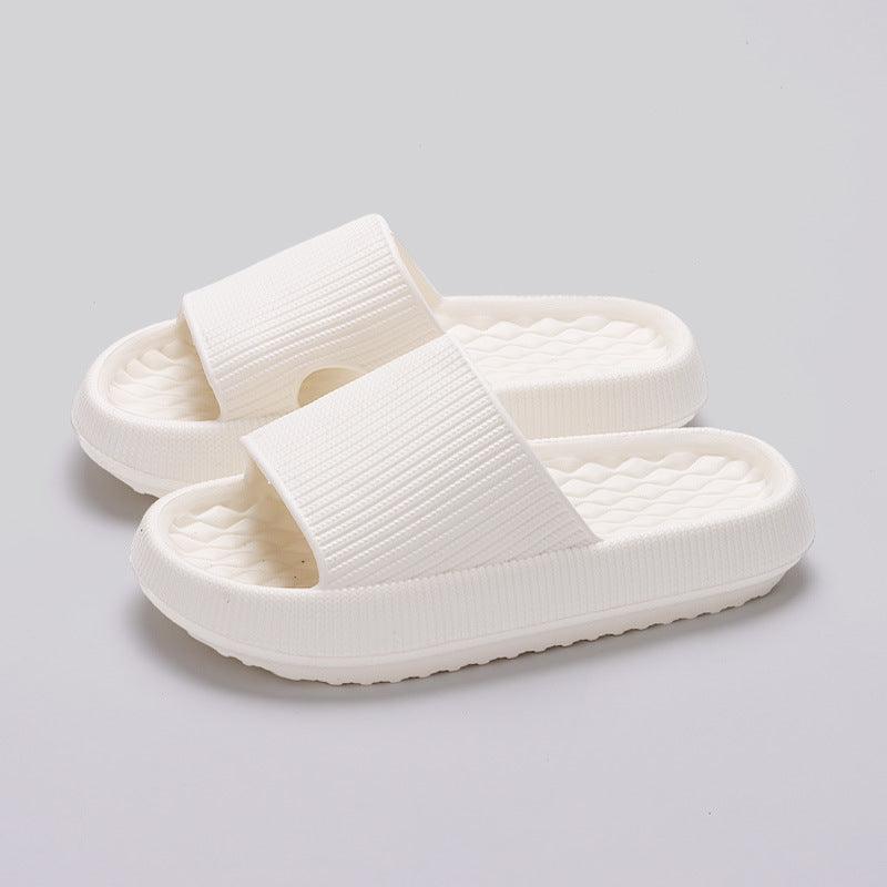 Summer EVA Slippers Solid Color Rhombus Stripe Anti-slip Slippers New Women's Home Shoes - GIFTS EMPORIUM