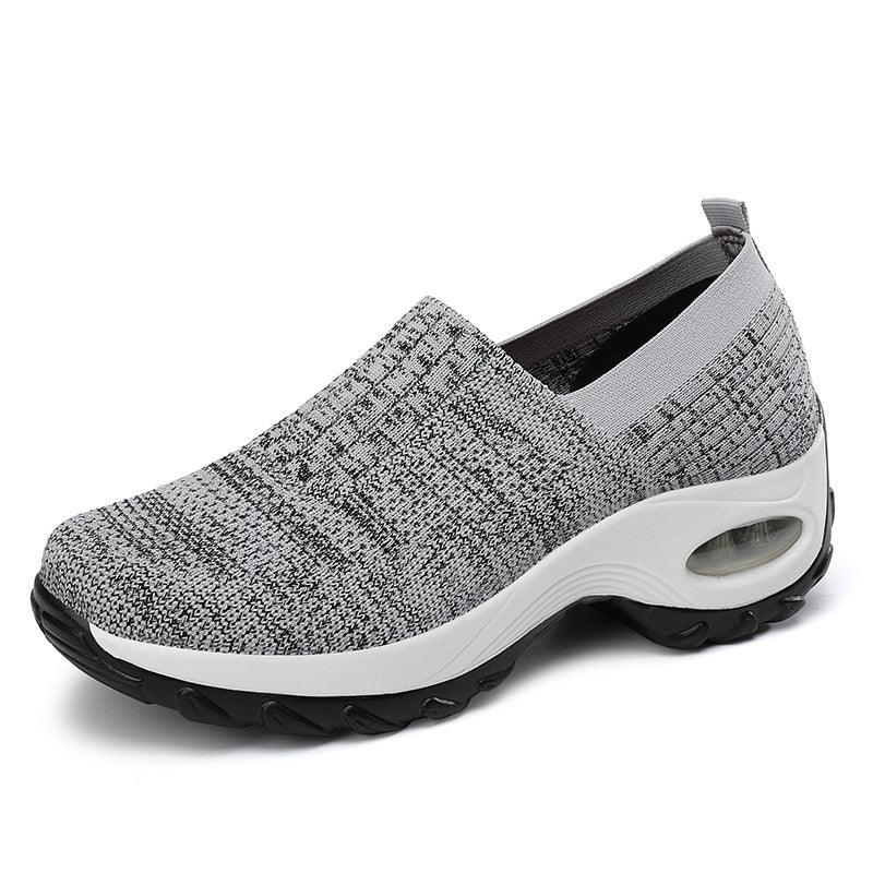 Women's Mesh Sports Shoes Breathable Slip-On Air Cushion Casual Sneakers