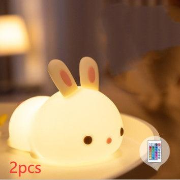 New Year'S Gift Rabbit Silicone Lamp Pat Feeding Creative Night Light Children'S Toys - GIFTS EMPORIUM