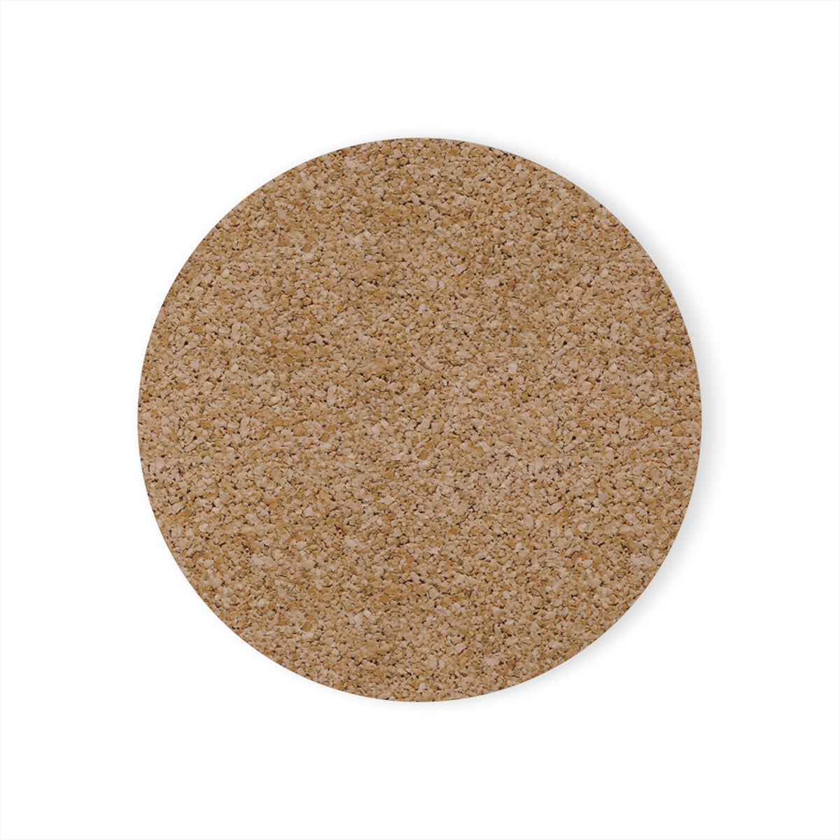 Round Cork Coaster — Red Folk Bird & Floral Design