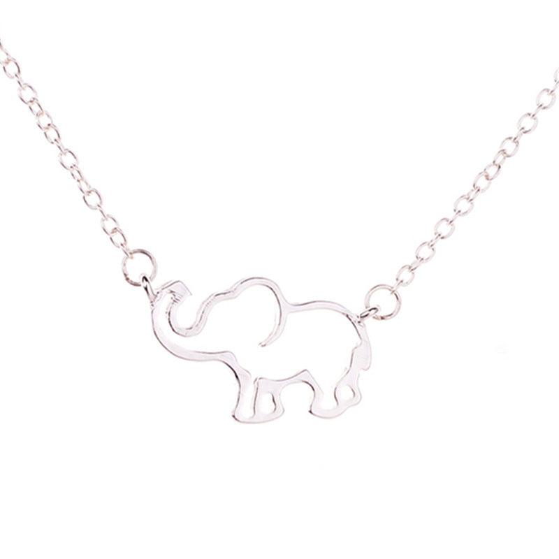 Elephant pendant necklace lucky hollow like clavicle chain - GIFTS EMPORIUM