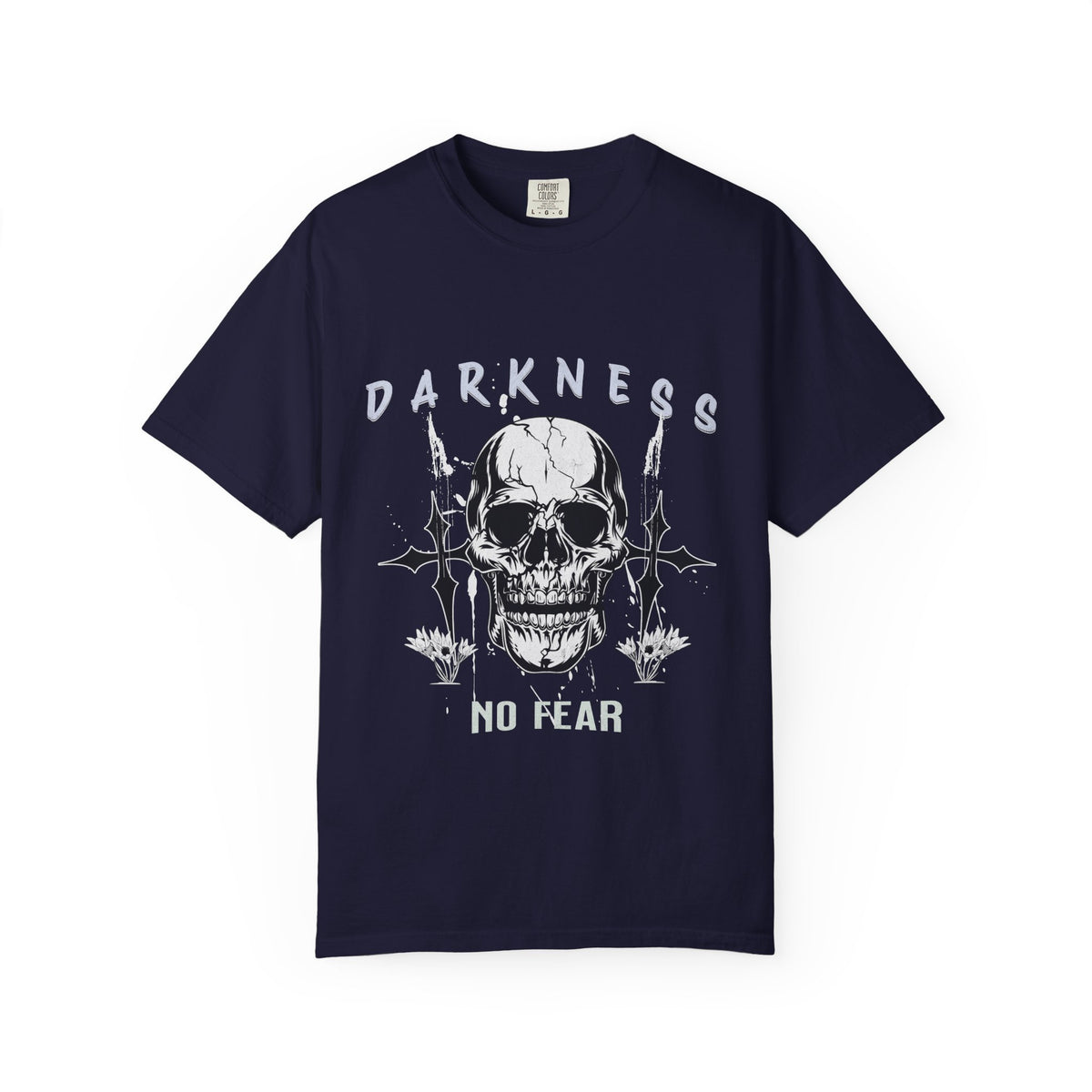 Skull "Darkness No Fear" Graphic T-Shirt