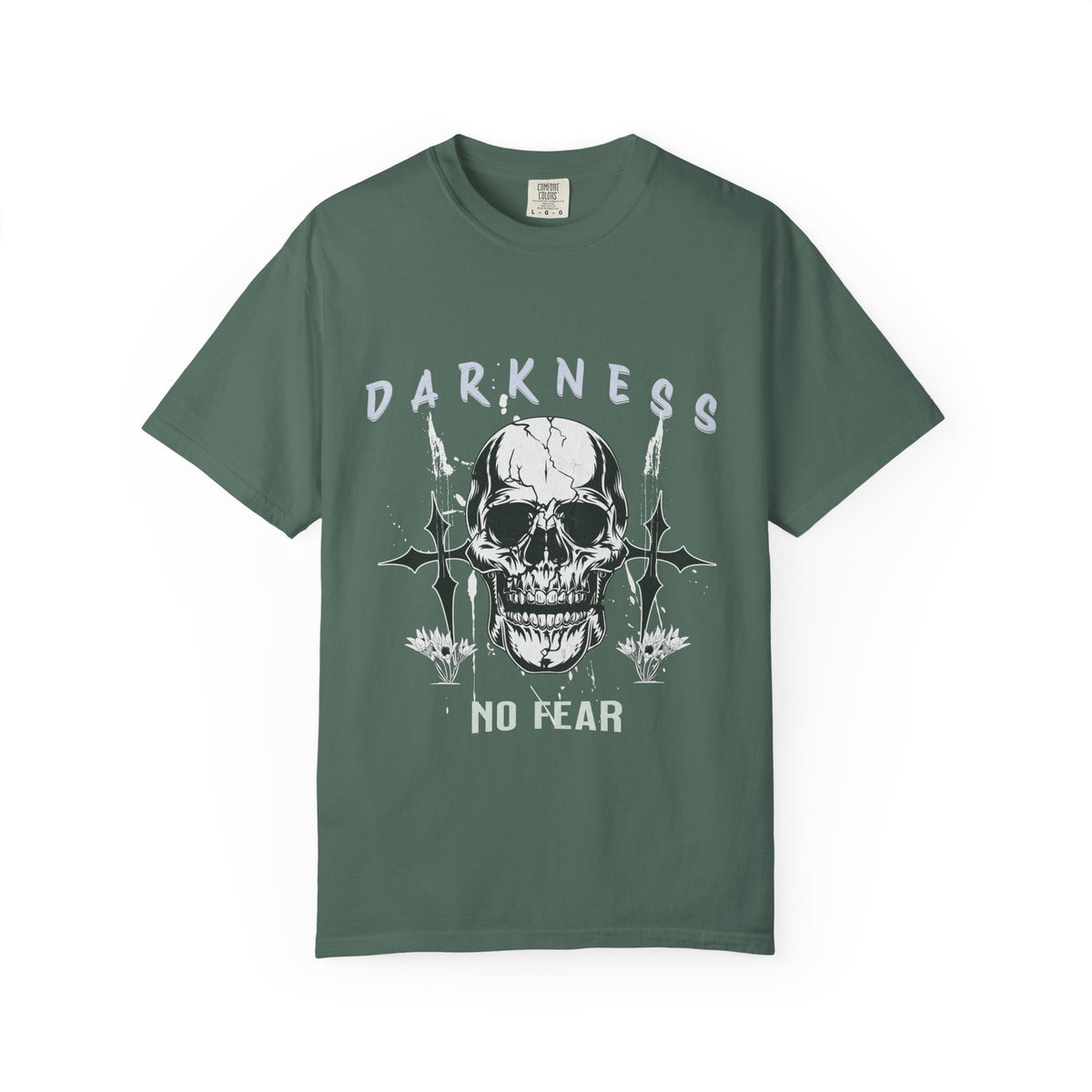 Skull "Darkness No Fear" Graphic T-Shirt