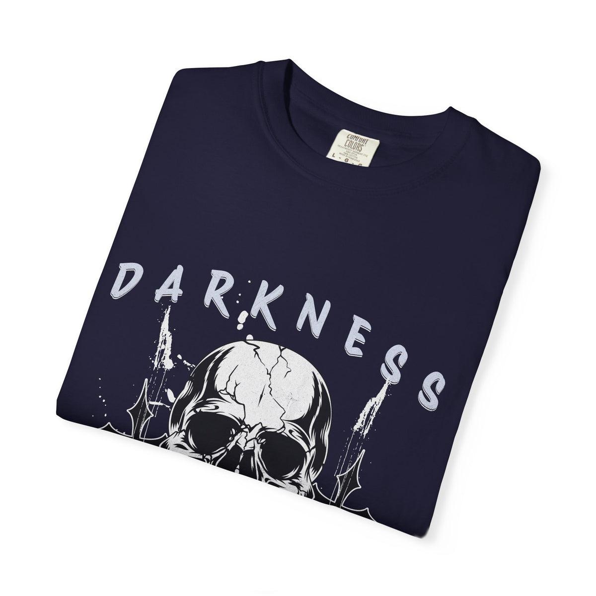 Skull "Darkness No Fear" Graphic T-Shirt
