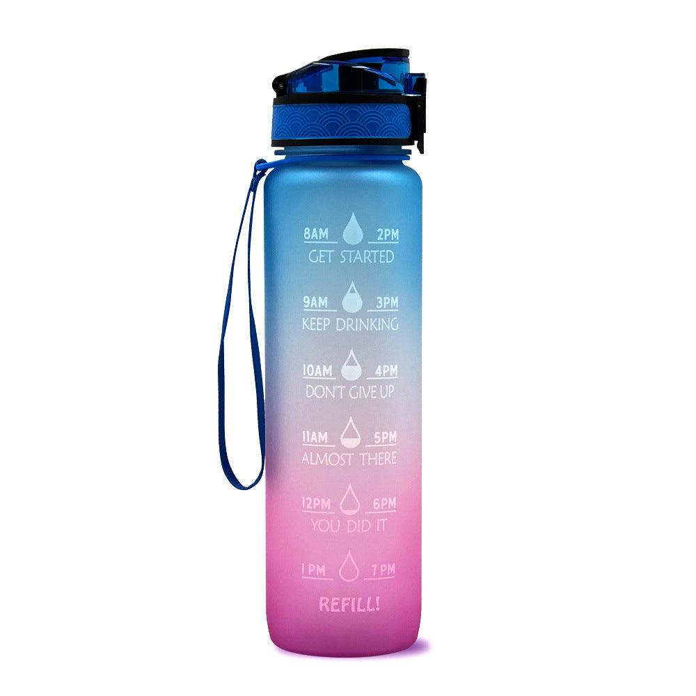 1L Tritan Water Bottle With Time Marker Bounce Cover Motivational Water Bottle Cycling Leakproof Cup For Sports Fitness Bottles - GIFTS EMPORIUM