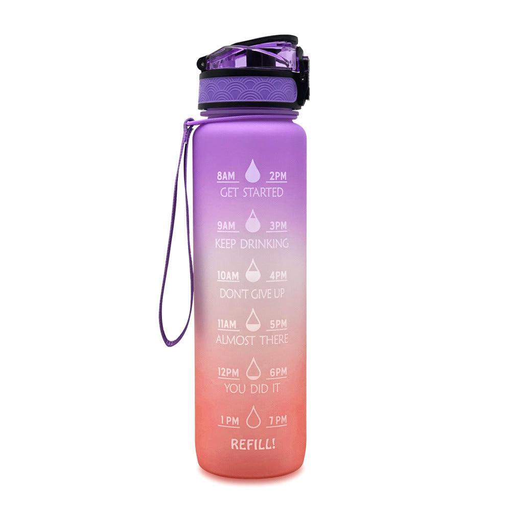 1L Tritan Water Bottle With Time Marker Bounce Cover Motivational Water Bottle Cycling Leakproof Cup For Sports Fitness Bottles - GIFTS EMPORIUM