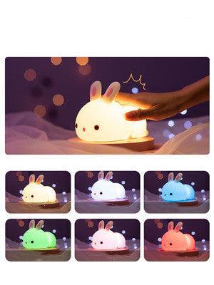 New Year'S Gift Rabbit Silicone Lamp Pat Feeding Creative Night Light Children'S Toys - GIFTS EMPORIUM