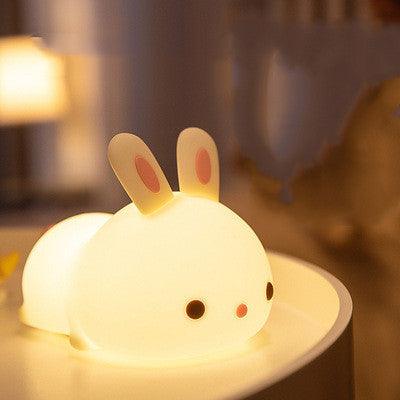 New Year'S Gift Rabbit Silicone Lamp Pat Feeding Creative Night Light Children'S Toys - GIFTS EMPORIUM