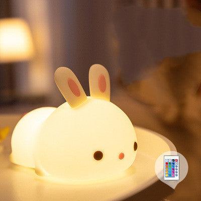 New Year'S Gift Rabbit Silicone Lamp Pat Feeding Creative Night Light Children'S Toys - GIFTS EMPORIUM