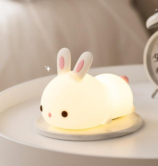 New Year'S Gift Rabbit Silicone Lamp Pat Feeding Creative Night Light Children'S Toys - GIFTS EMPORIUM