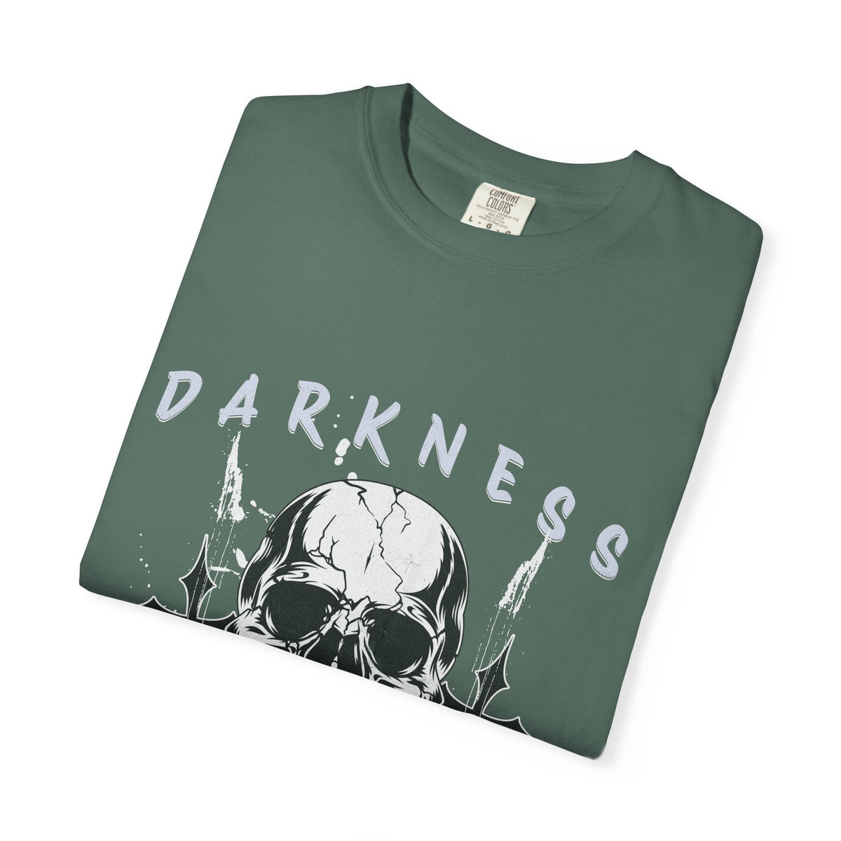 Skull "Darkness No Fear" Graphic T-Shirt