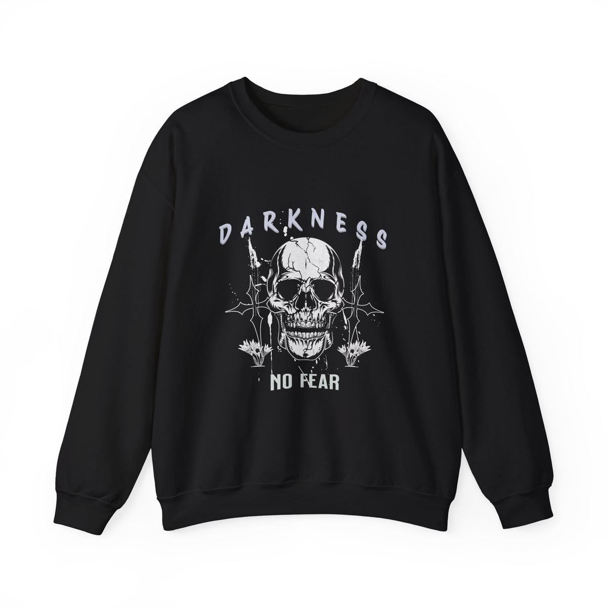 Darkness Skull No Fear crewneck sweatshirt | Gothic Skull Graphic