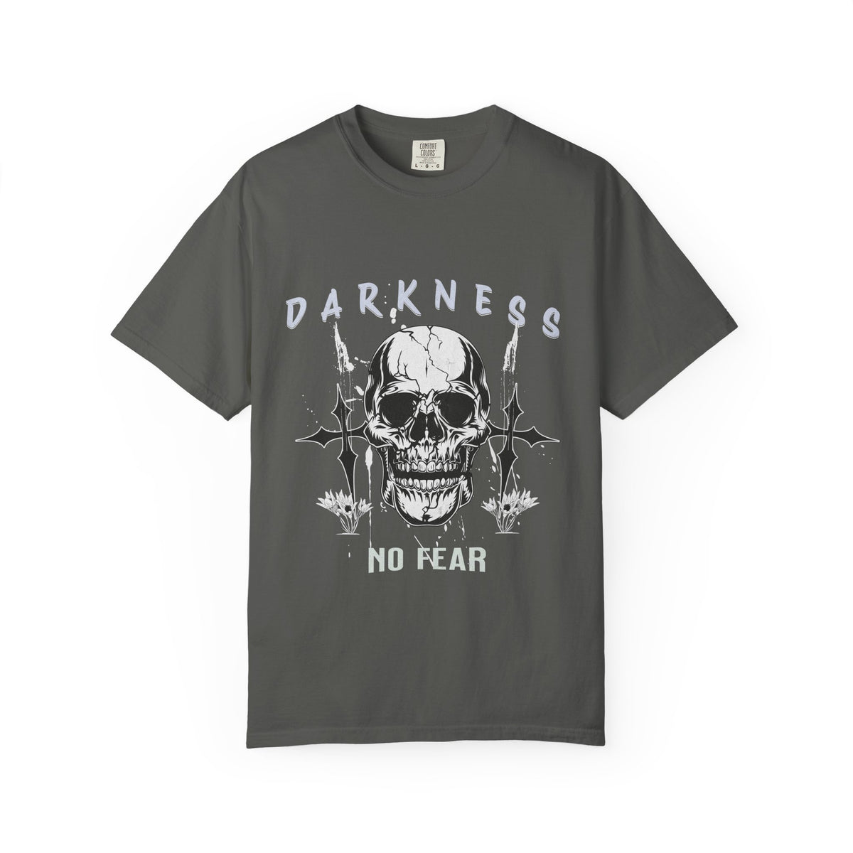 Skull "Darkness No Fear" Graphic T-Shirt