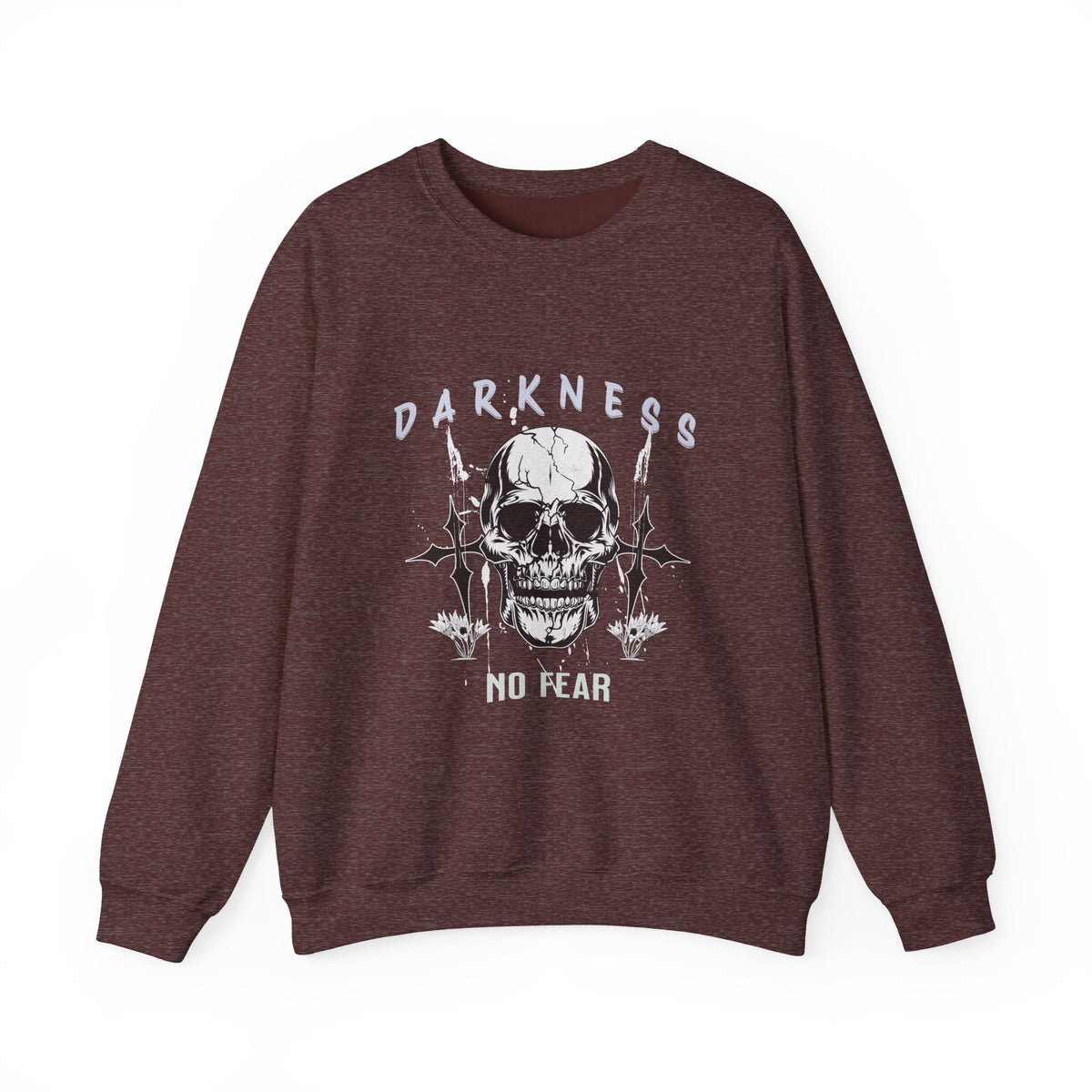 Darkness Skull No Fear crewneck sweatshirt | Gothic Skull Graphic