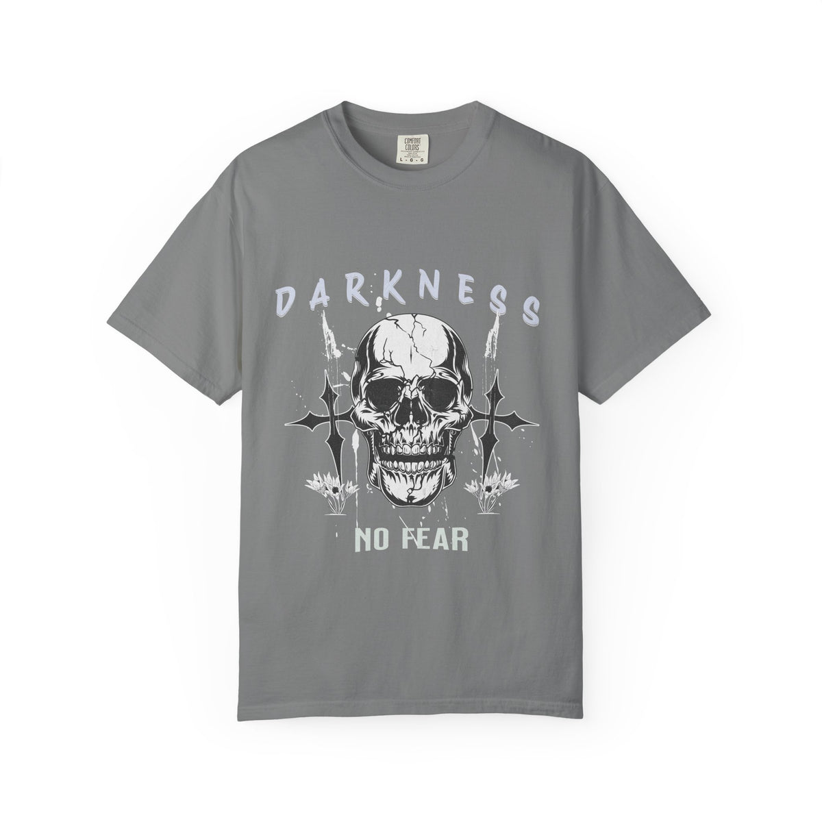 Skull "Darkness No Fear" Graphic T-Shirt
