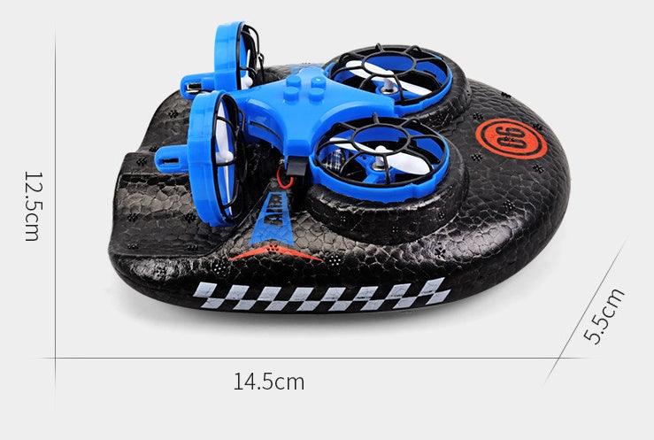 RC Boat Water Land And Air Four-Axis  Hovercraft Three-in-one Multi-function Toy One-button Tumbling Mini Drone - GIFTS EMPORIUM