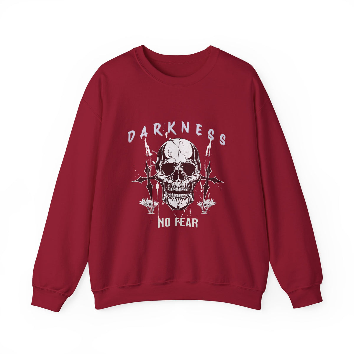 Darkness Skull No Fear crewneck sweatshirt | Gothic Skull Graphic