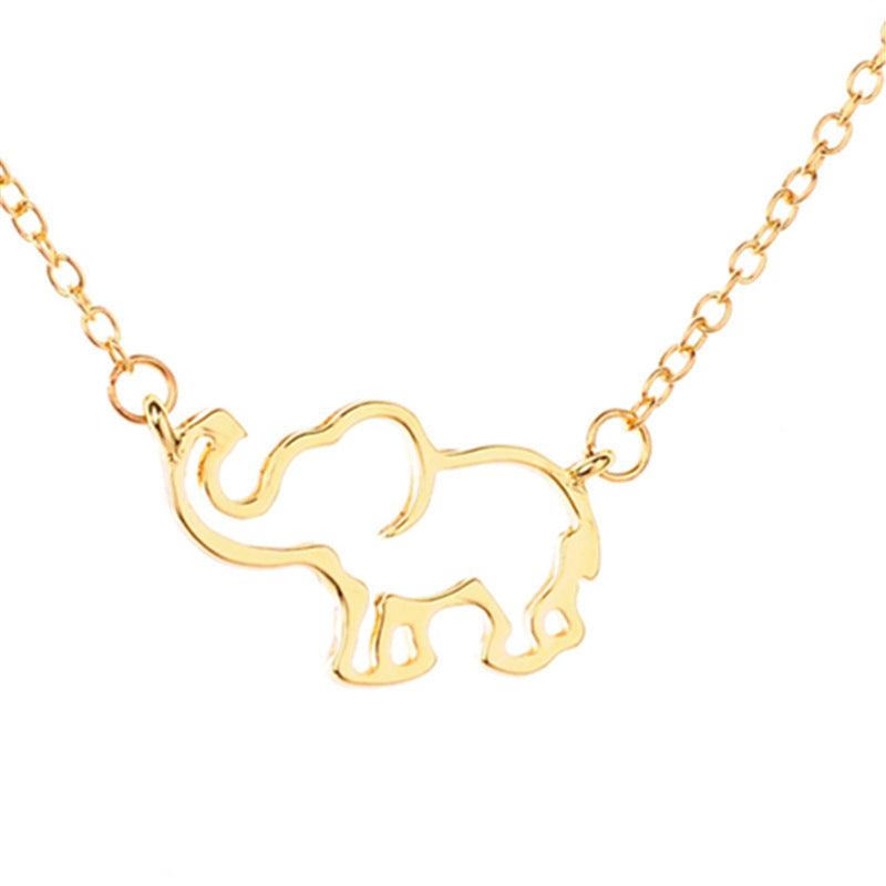 Elephant pendant necklace lucky hollow like clavicle chain - GIFTS EMPORIUM