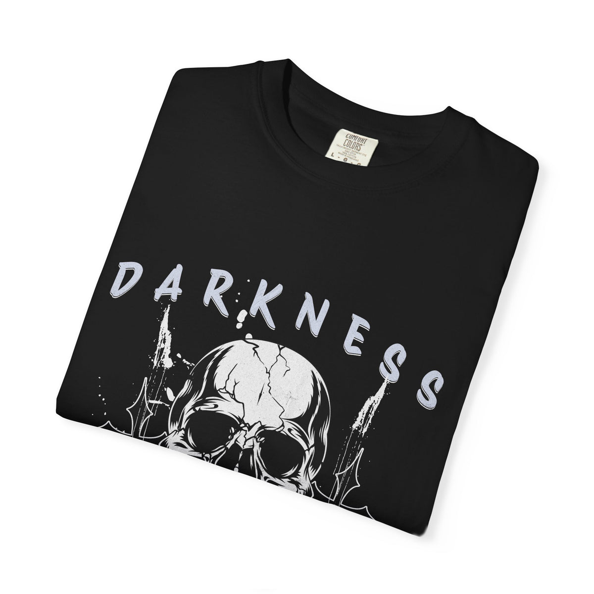 Skull "Darkness No Fear" Graphic T-Shirt