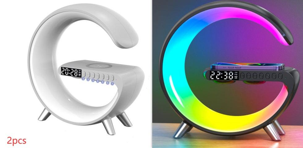 New Intelligent G Shaped LED Lamp Bluetooth Speaker Wireless Charger For Bedroom Home Decor - GIFTS EMPORIUM