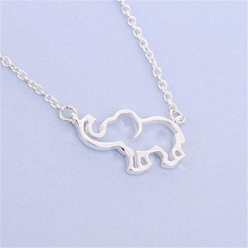 Elephant pendant necklace lucky hollow like clavicle chain - GIFTS EMPORIUM