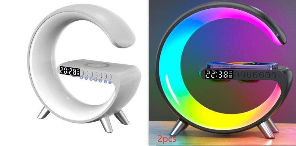 New Intelligent G Shaped LED Lamp Bluetooth Speaker Wireless Charger For Bedroom Home Decor - GIFTS EMPORIUM