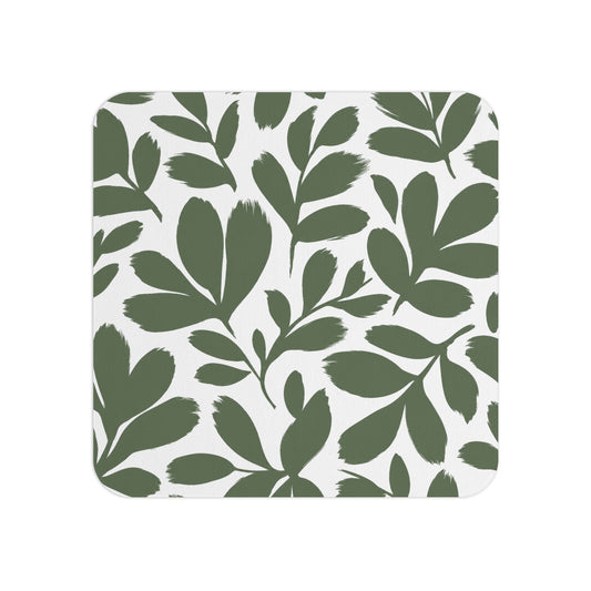 Green Botanical Coasters — Pack of 50/100 Leaf Pattern Drink Coasters