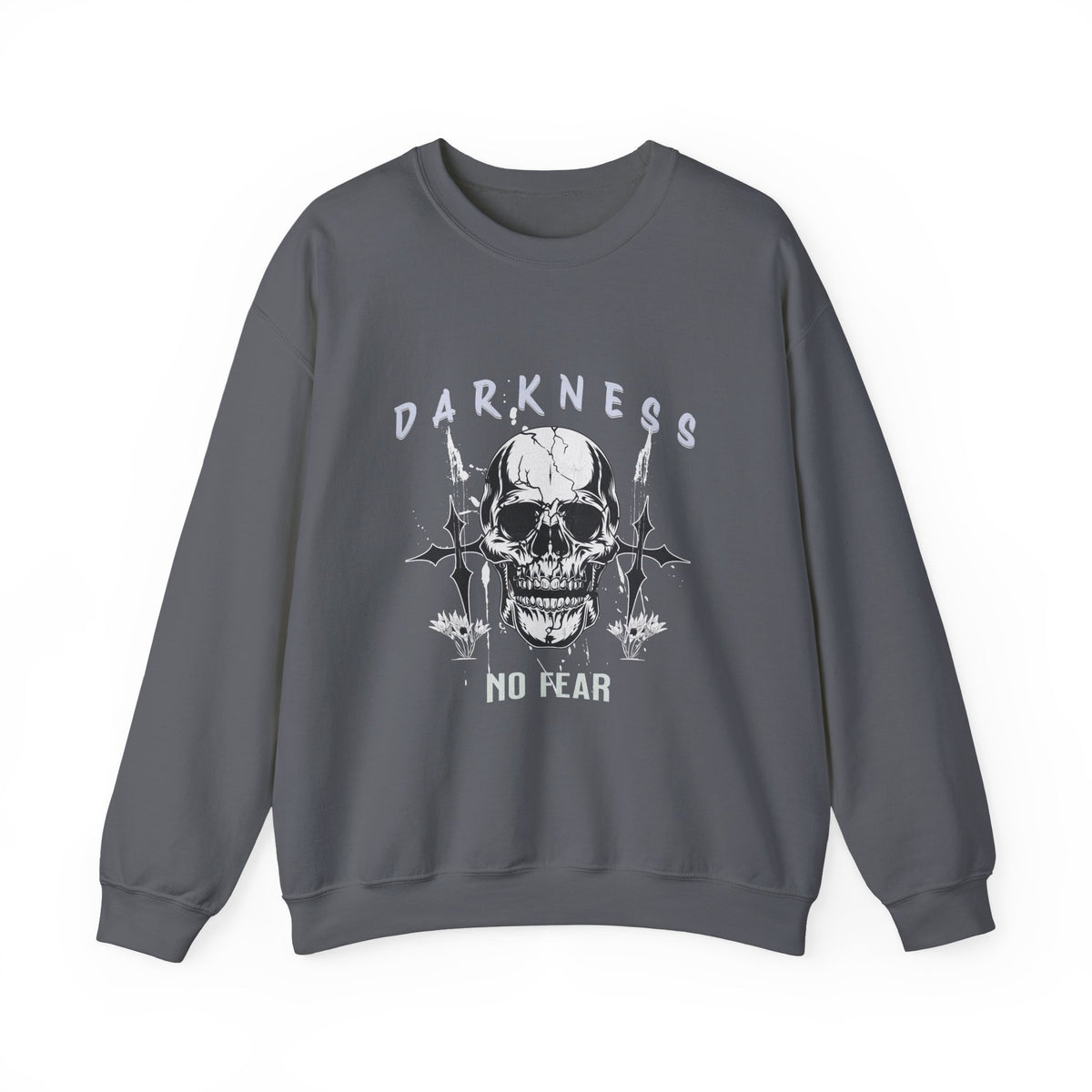 Darkness Skull No Fear crewneck sweatshirt | Gothic Skull Graphic