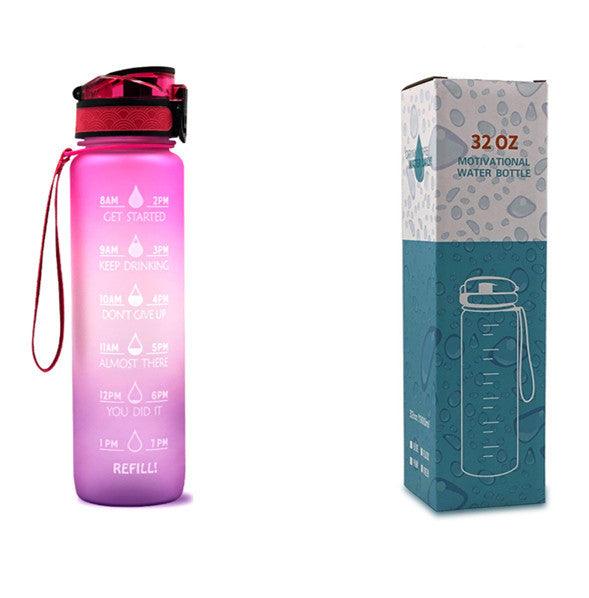 1L Tritan Water Bottle With Time Marker Bounce Cover Motivational Water Bottle Cycling Leakproof Cup For Sports Fitness Bottles - GIFTS EMPORIUM