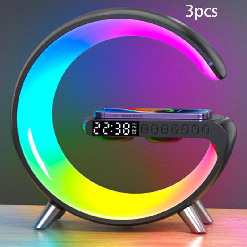 New Intelligent G Shaped LED Lamp Bluetooth Speaker Wireless Charger For Bedroom Home Decor - GIFTS EMPORIUM