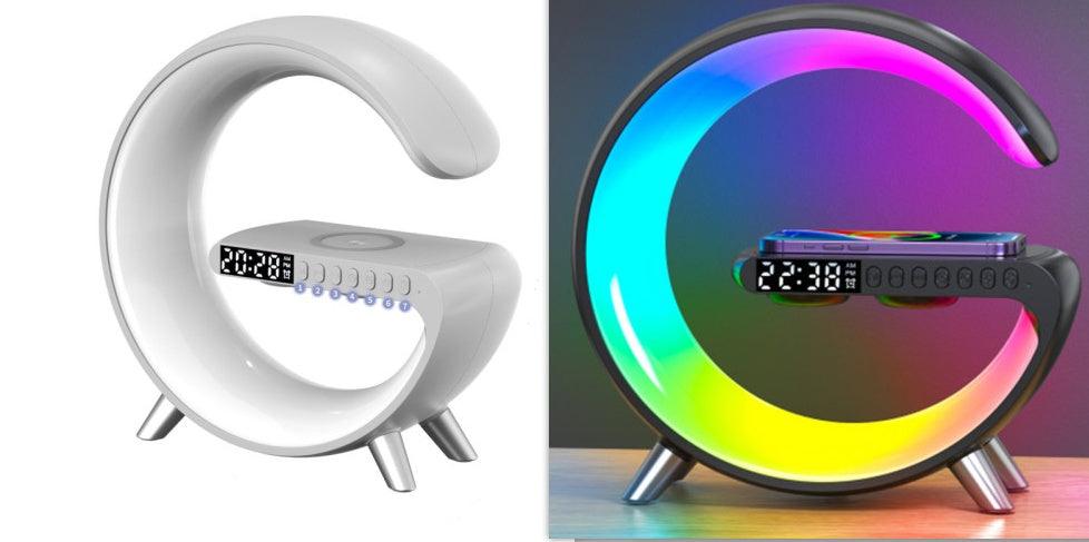 New Intelligent G Shaped LED Lamp Bluetooth Speaker Wireless Charger For Bedroom Home Decor - GIFTS EMPORIUM