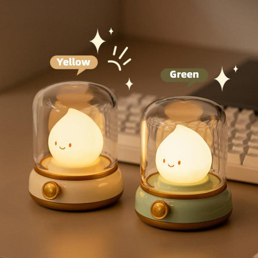 Retro Small Night Lamp Bedroom Mini Desktop LED Cute Night Lamp-USB Rechargeable Portable Cartoon Table Lamp For Coffee Bar-Home Decor - GIFTS EMPORIUM