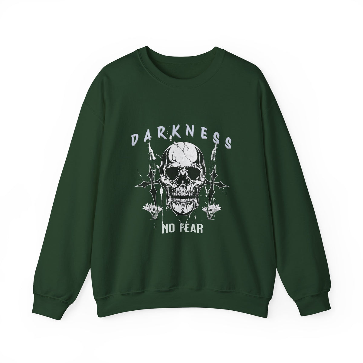 Darkness Skull No Fear crewneck sweatshirt | Gothic Skull Graphic