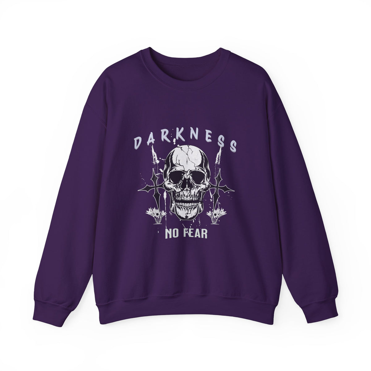 Darkness Skull No Fear crewneck sweatshirt | Gothic Skull Graphic