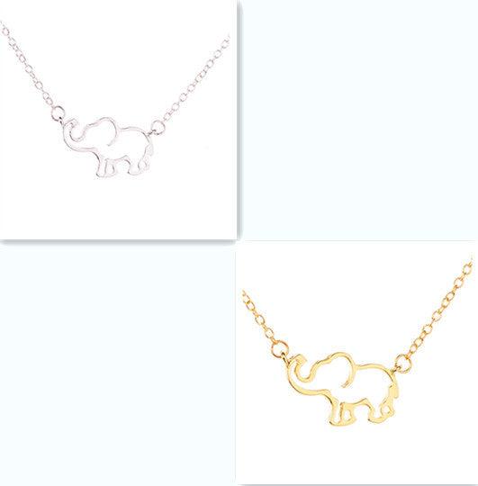 Elephant pendant necklace lucky hollow like clavicle chain - GIFTS EMPORIUM