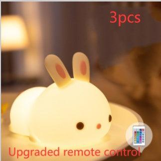 New Year'S Gift Rabbit Silicone Lamp Pat Feeding Creative Night Light Children'S Toys - GIFTS EMPORIUM