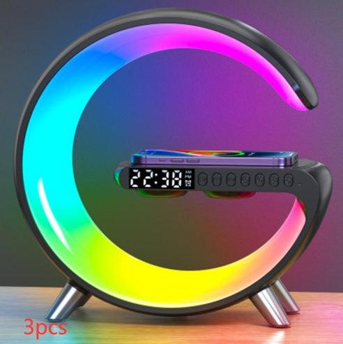 New Intelligent G Shaped LED Lamp Bluetooth Speaker Wireless Charger For Bedroom Home Decor - GIFTS EMPORIUM