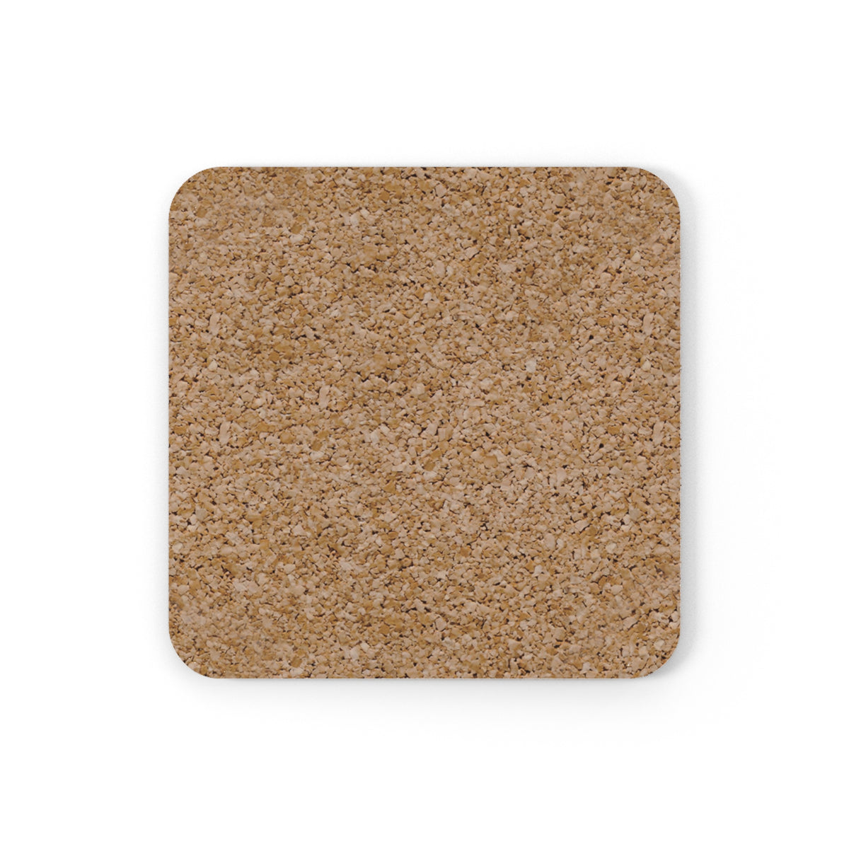 Round Cork Coaster — Red Folk Bird & Floral Design